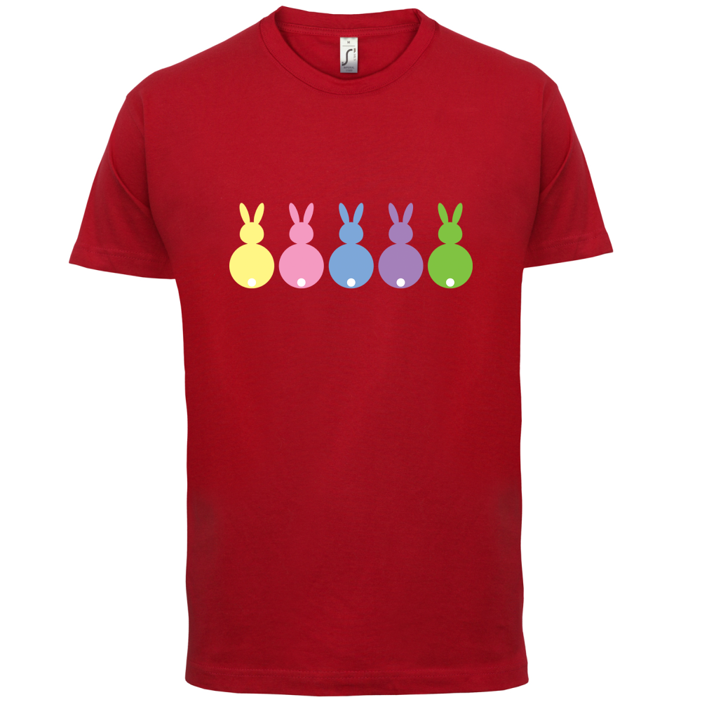 Multi Colour Easter Bunny's T Shirt