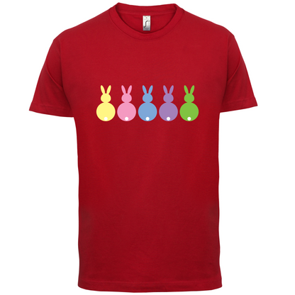 Multi Colour Easter Bunny's T Shirt