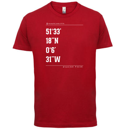 Stadium Coordinates Gunners T Shirt