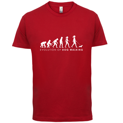 Evolution Of Woman Dog Walking T Shirt