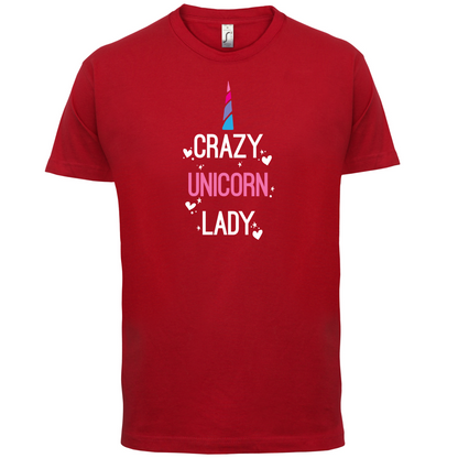 Crazy Unicorn Lady T Shirt