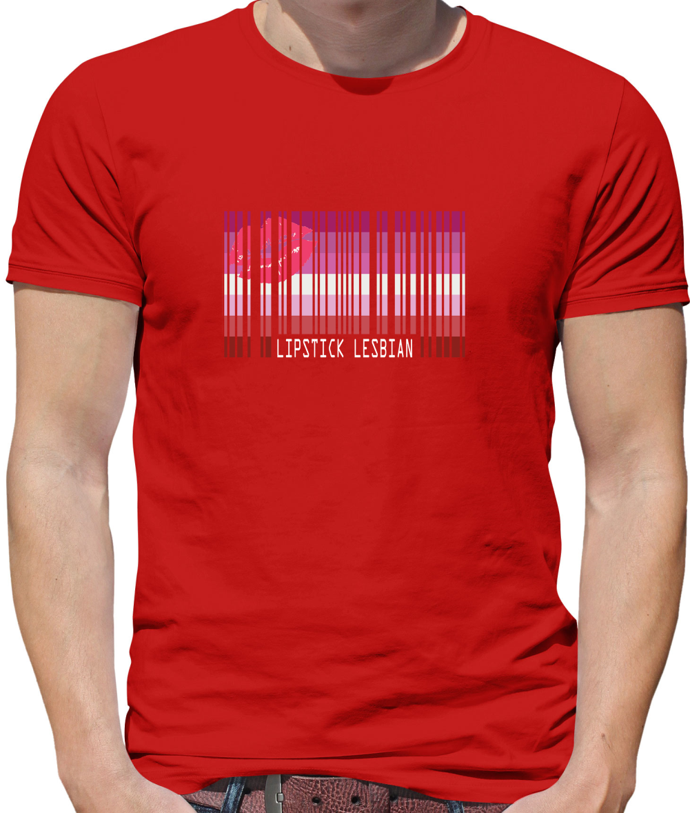 LGBT Barcode Flags - Lipstick Lesbian T Shirt
