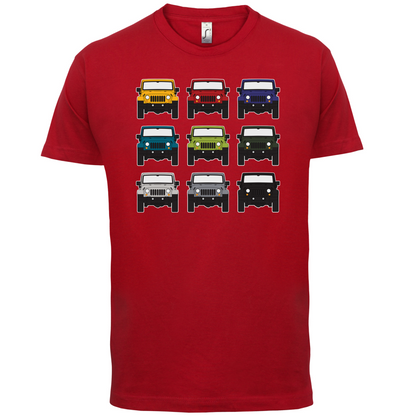 JW 9 Colour Car Grid T Shirt