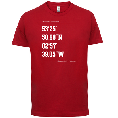 Stadium Coordinates Liverpool T Shirt