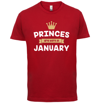 Princes Are Born In January T Shirt