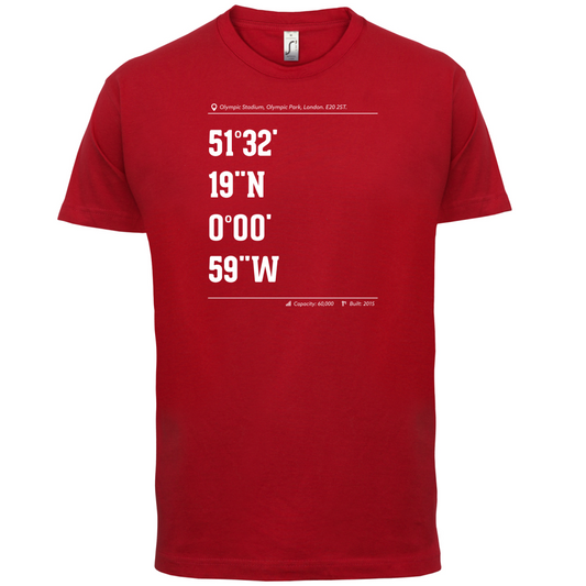 Stadium Coordinates Hammer T Shirt