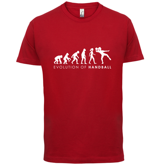 Evolution Of Woman Handball T Shirt