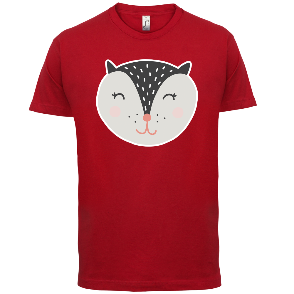 Smiley Face Badger T Shirt
