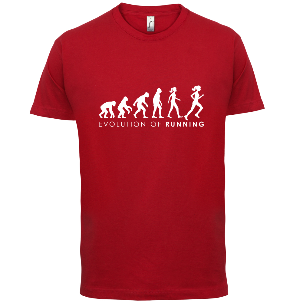 Evolution Of Woman Running T Shirt