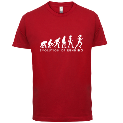 Evolution Of Woman Running T Shirt