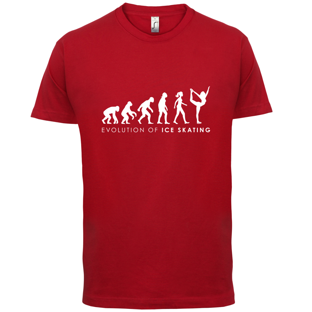 Evolution Of Woman Ice Skating T Shirt