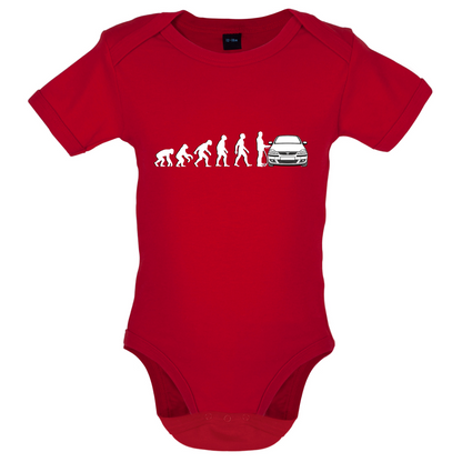 Evolution of Man Corsa Driver Baby T Shirt