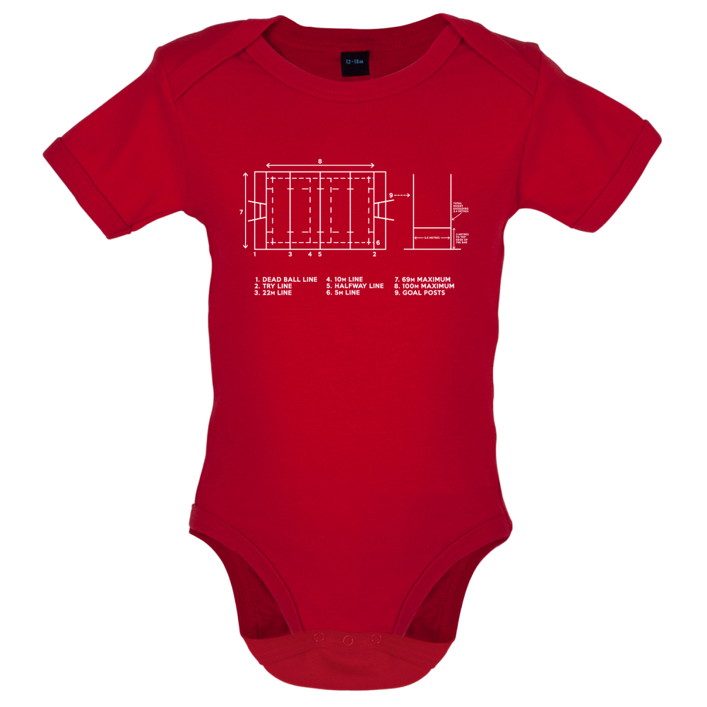 Rugby Pitch Diagram Baby T Shirt