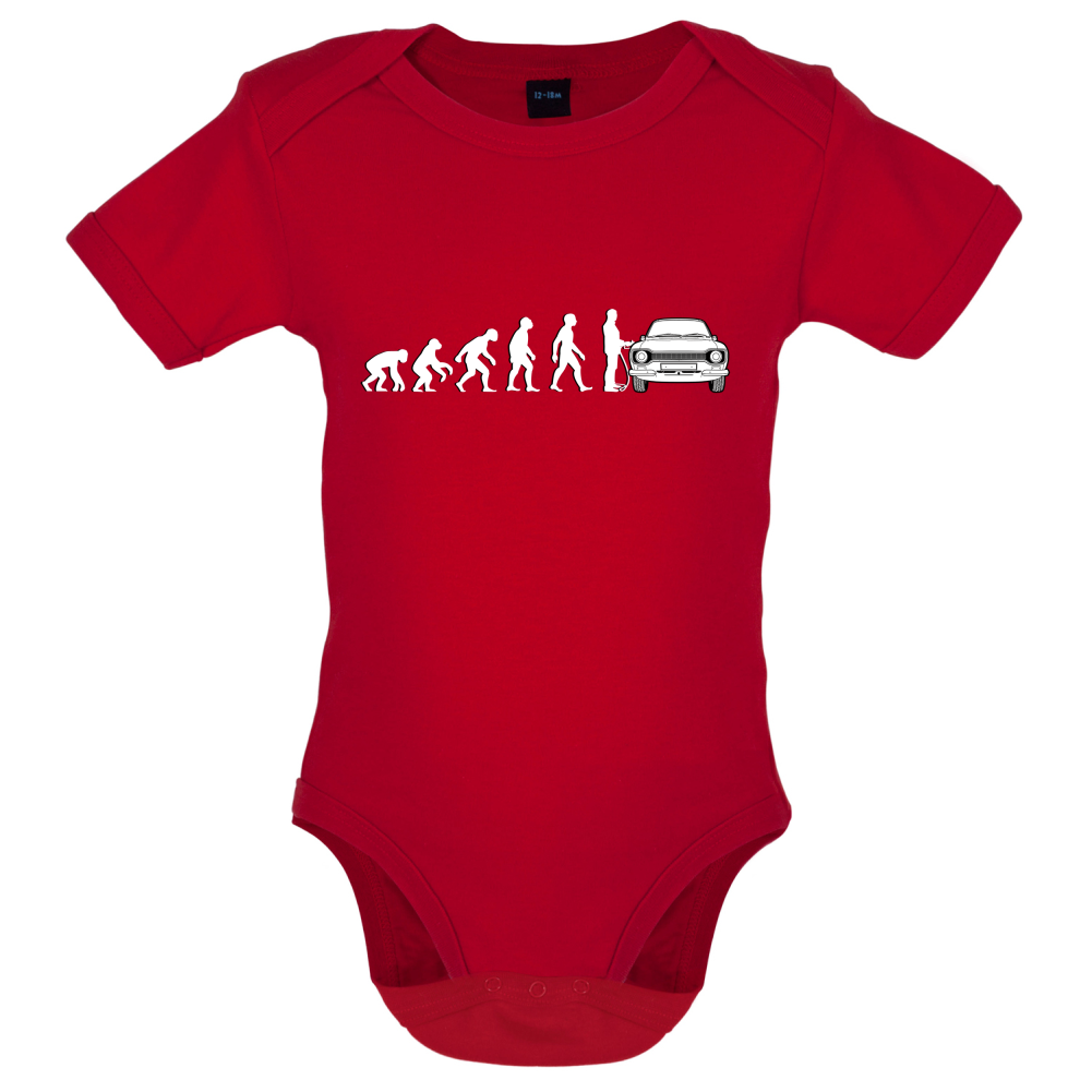 Evolution of Man Mk1 Escort Driver Baby T Shirt