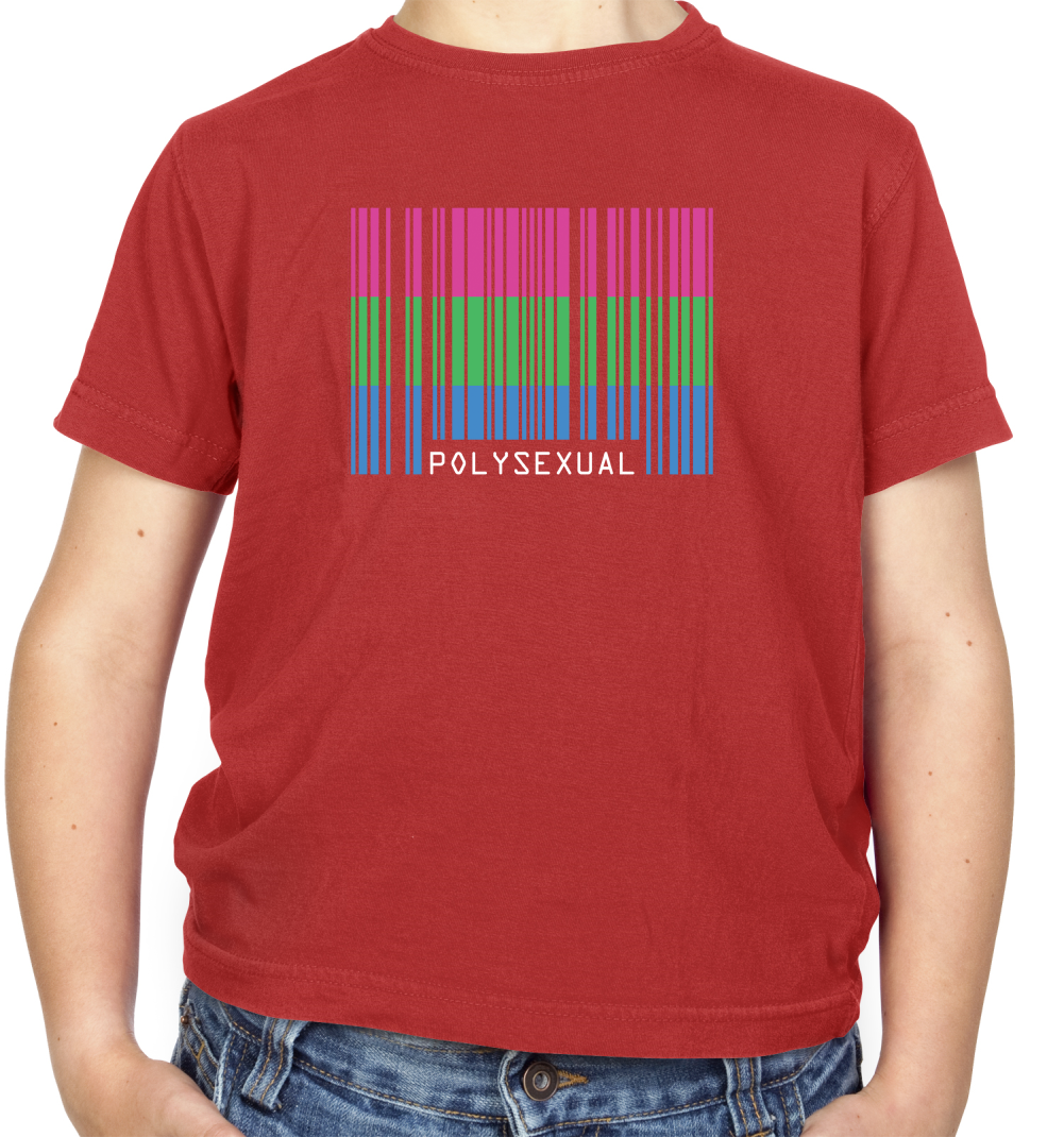 LGBT Barcode Flags - PolySexual Kids T Shirt