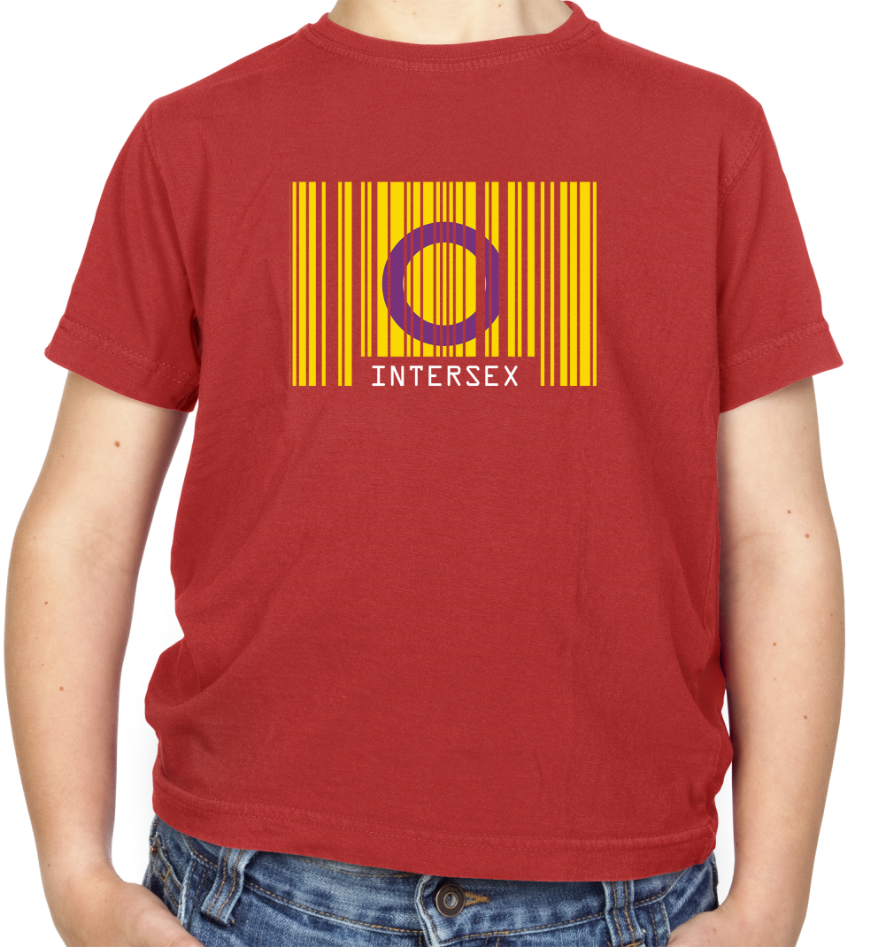 LGBT Barcode Flags - Intersex Kids T Shirt