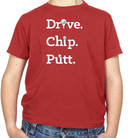 Drive Chip Putt Kids T Shirt