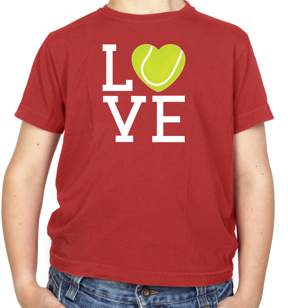 I Love Tennis Kids T Shirt