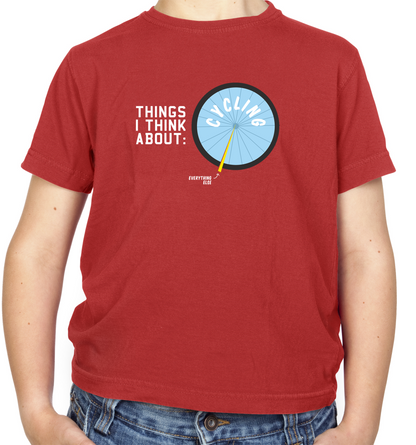I Thiink About Cycling Kids T Shirt