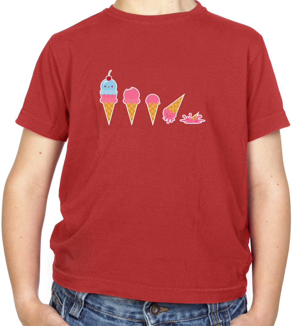 Evolution Of Ice Cream Kids T Shirt