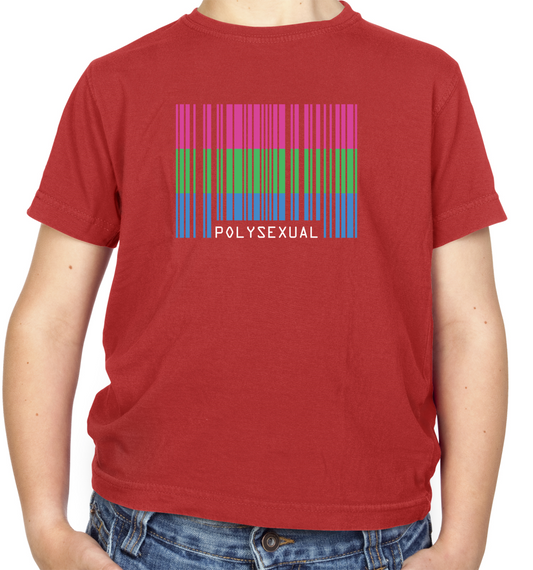 LGBT Barcode Flags - PolySexual Kids T Shirt