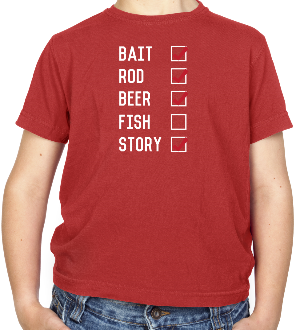 Fishing Checklist Kids T Shirt