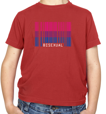 LGBT Barcode Flags - Bisexual Kids T Shirt