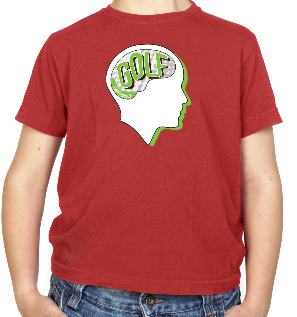 I Thiink About Golf Kids T Shirt