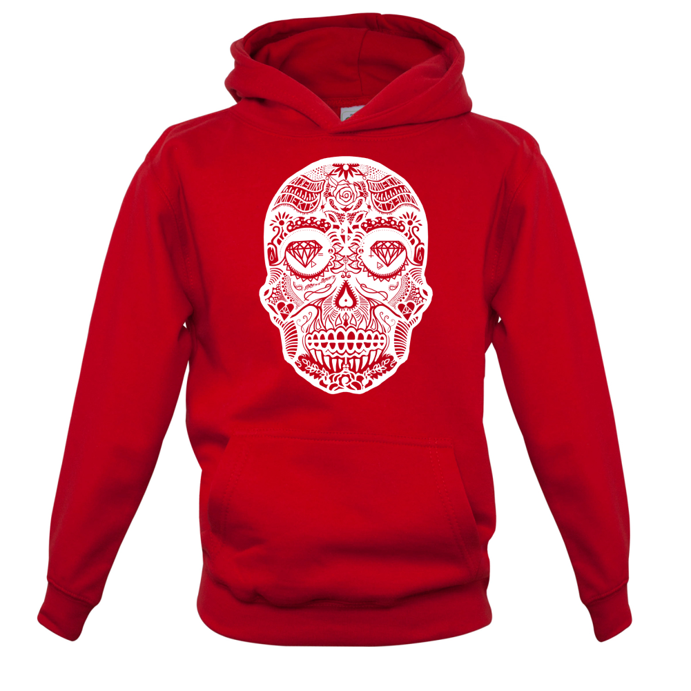 Mexican Sugar Candy Skull Kids T Shirt