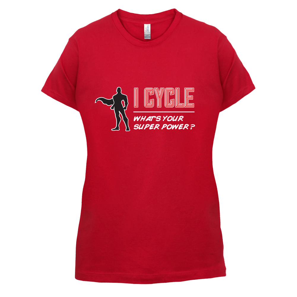 I Cycle What's Your Super Power MALE Design T Shirt