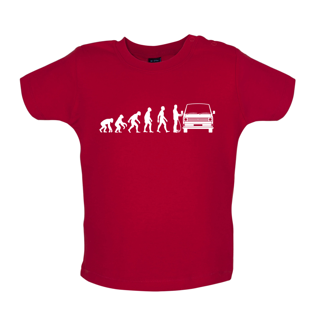 Evolution of Man T3 - T25 Campervan Baby T Shirt