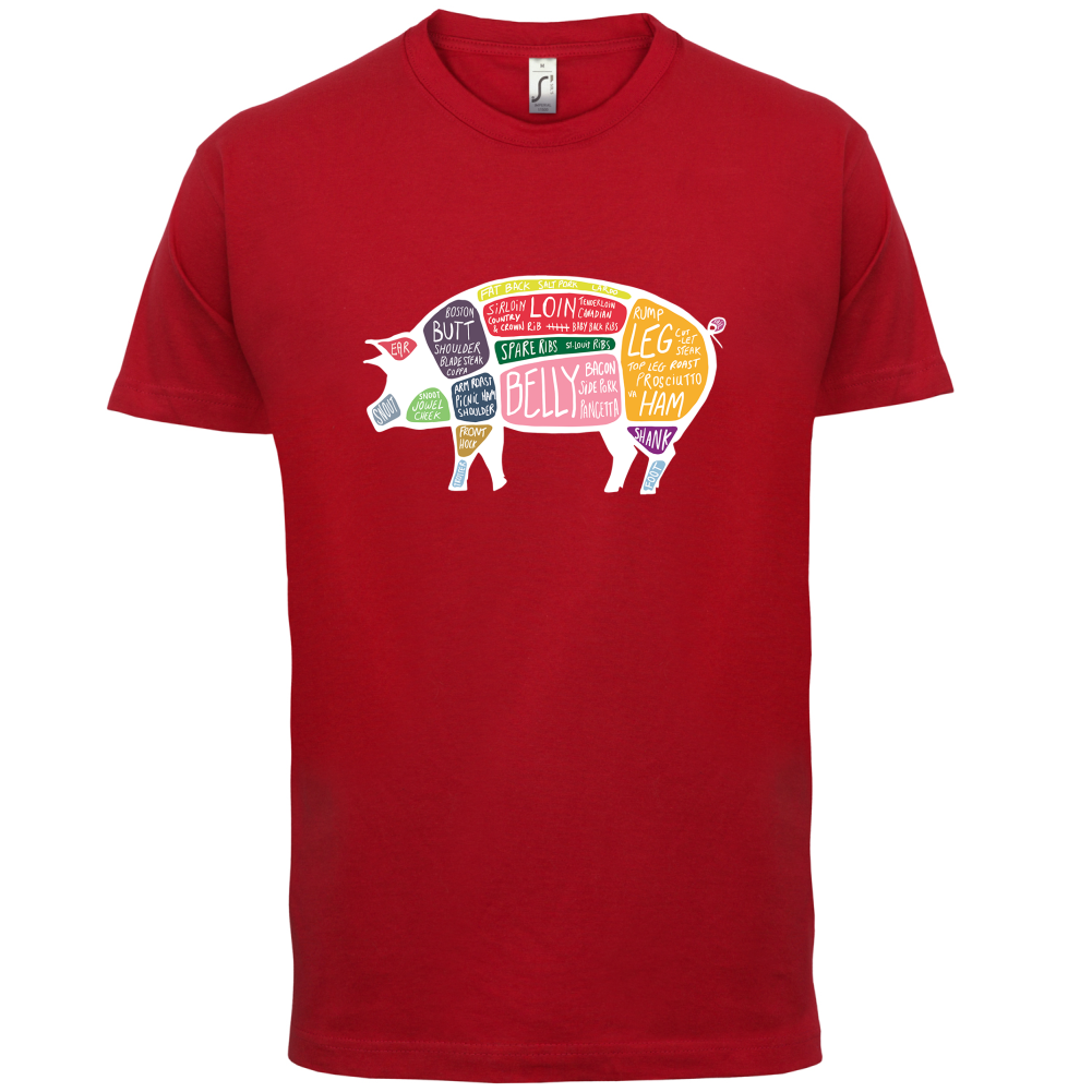Butcher Pig Diagram T Shirt