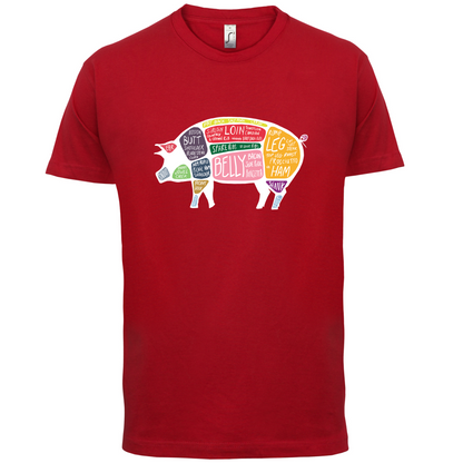 Butcher Pig Diagram T Shirt