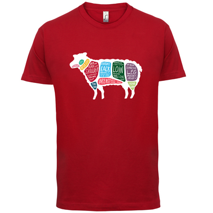 Butcher Sheep Diagram T Shirt