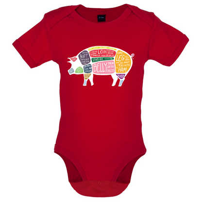 Butcher Pig Diagram Baby T Shirt