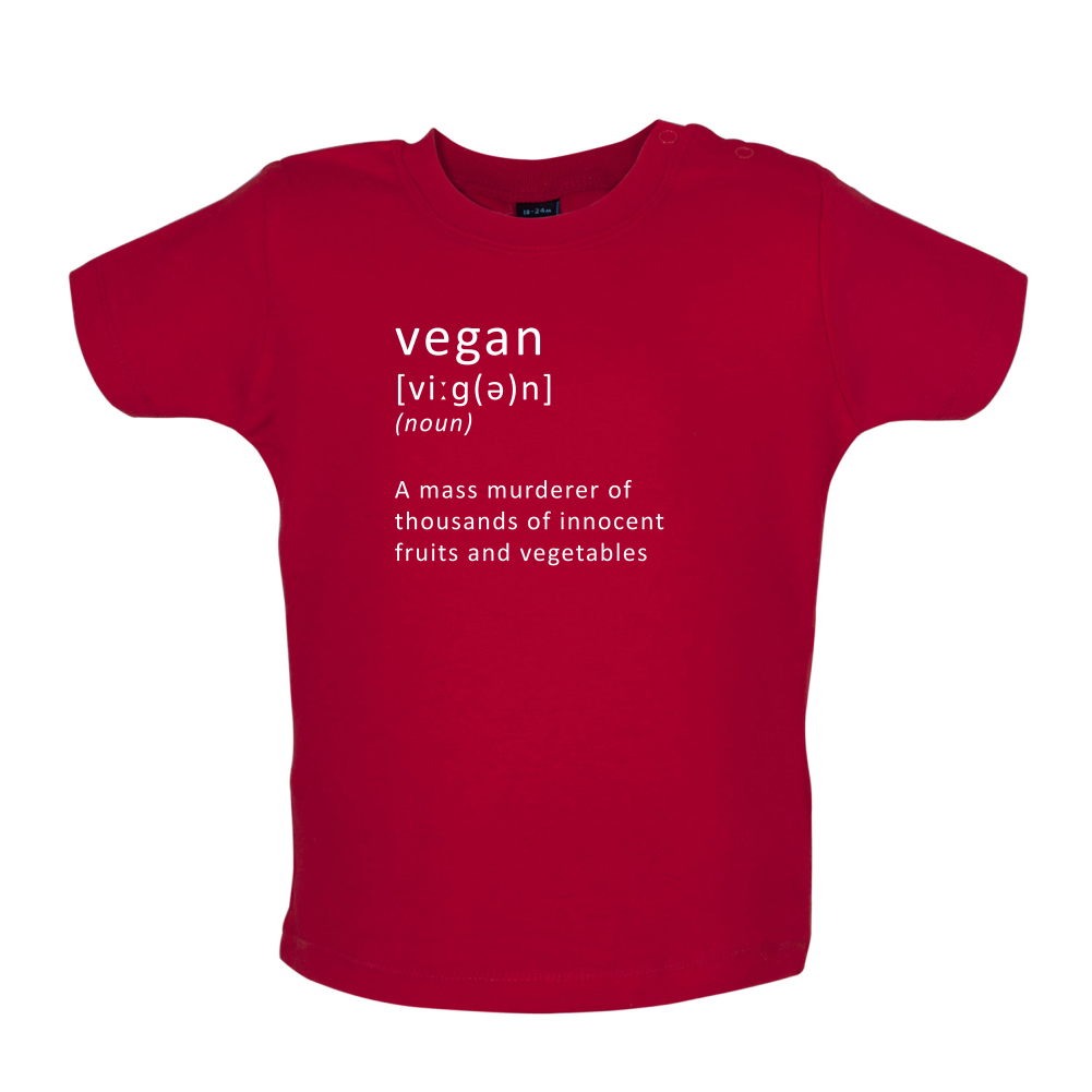 Funny Definition Vegan Baby T Shirt