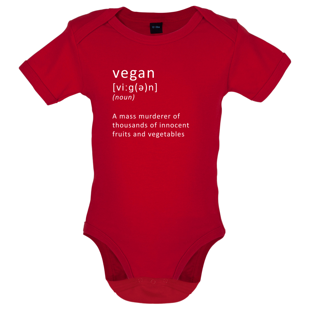 Funny Definition Vegan Baby T Shirt