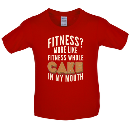 Fitness Cake In My Mouth Kids T Shirt
