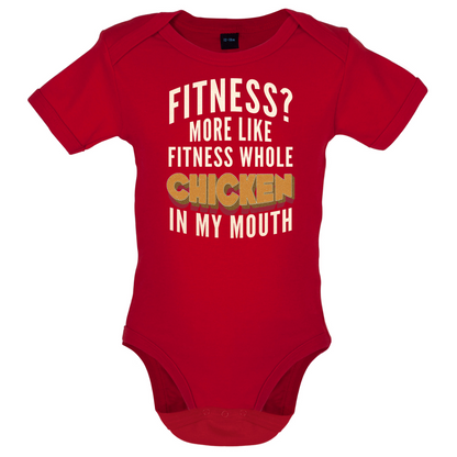 Fitness Chicken In My Mouth Baby T Shirt