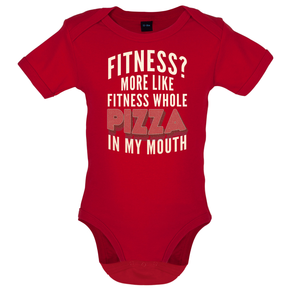 Fitness Pizza In My Mouth Baby T Shirt