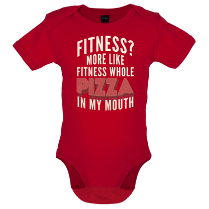 Fitness Pizza In My Mouth Baby T Shirt