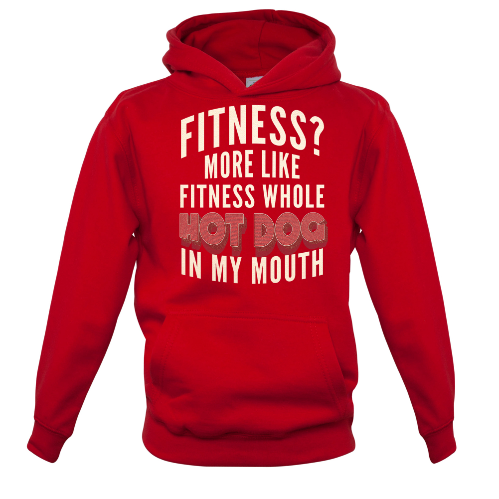 Fitness Hot Dog In My Mouth Kids T Shirt