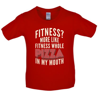 Fitness Pizza In My Mouth Kids T Shirt