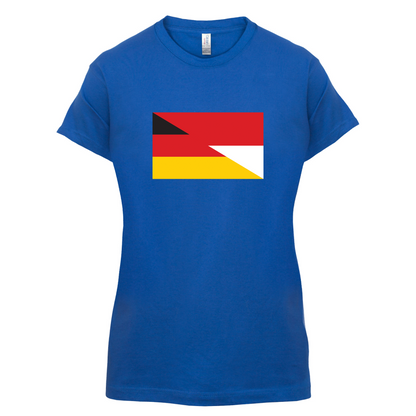 Half German Half Polish Flag T Shirt
