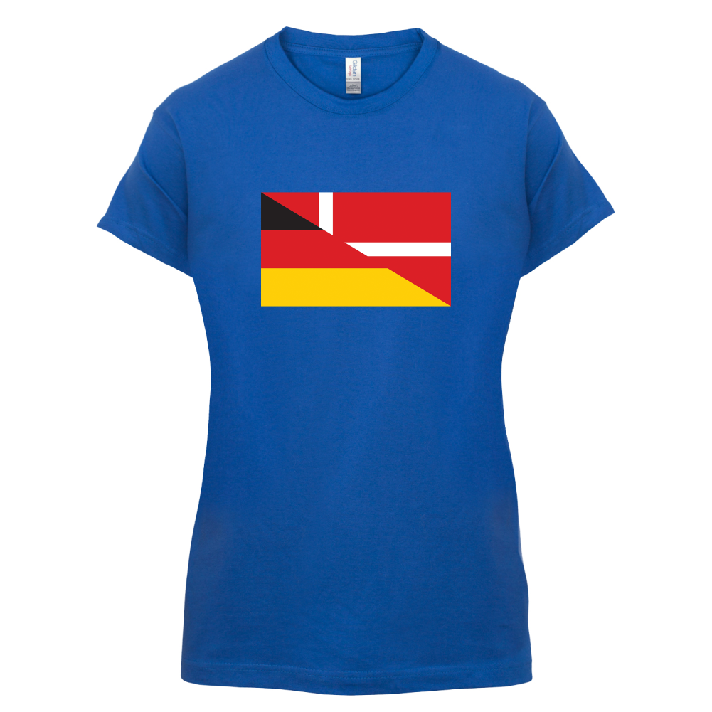 Half German Half Danish Flag T Shirt