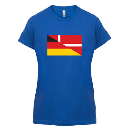 Half German Half Danish Flag T Shirt