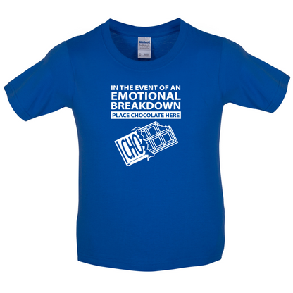 Emotional Breadown Place Chocolate Here Kids T Shirt