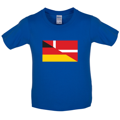 Half German Half Danish Flag Kids T Shirt