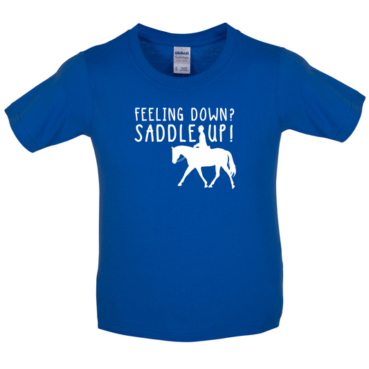 Feeling Down Saddle Up Kids T Shirt