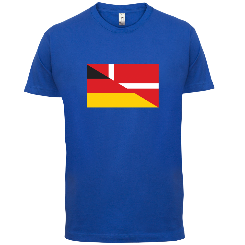 Half German Half Danish Flag T Shirt